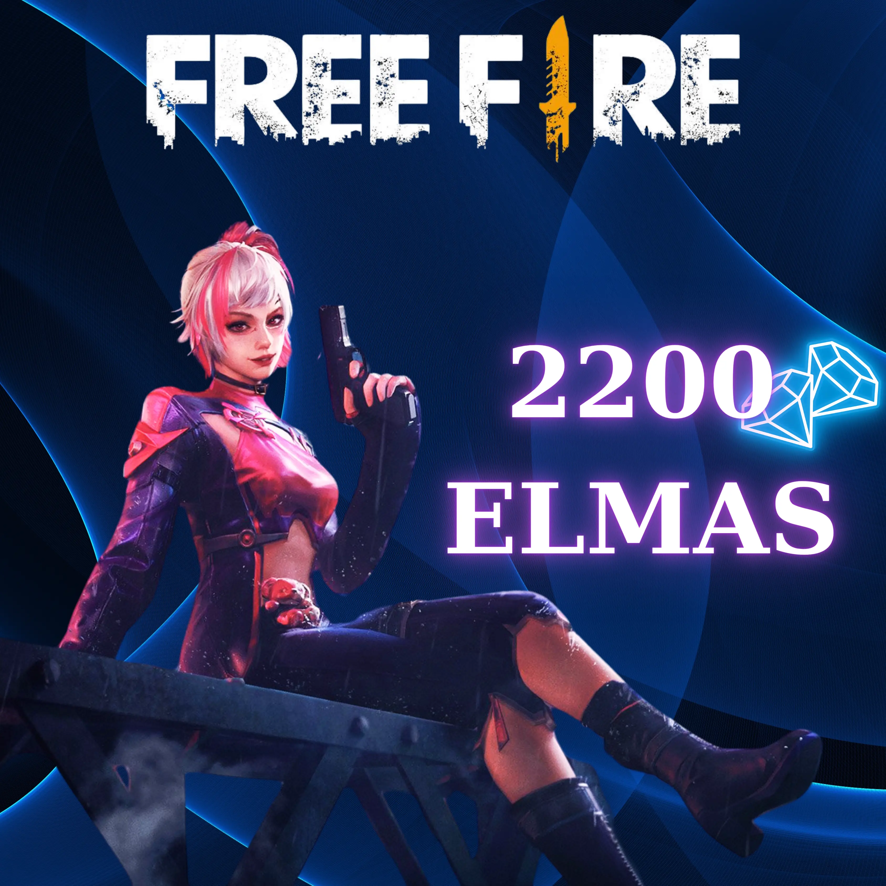 Free Fire 2200 + 500 Elmas