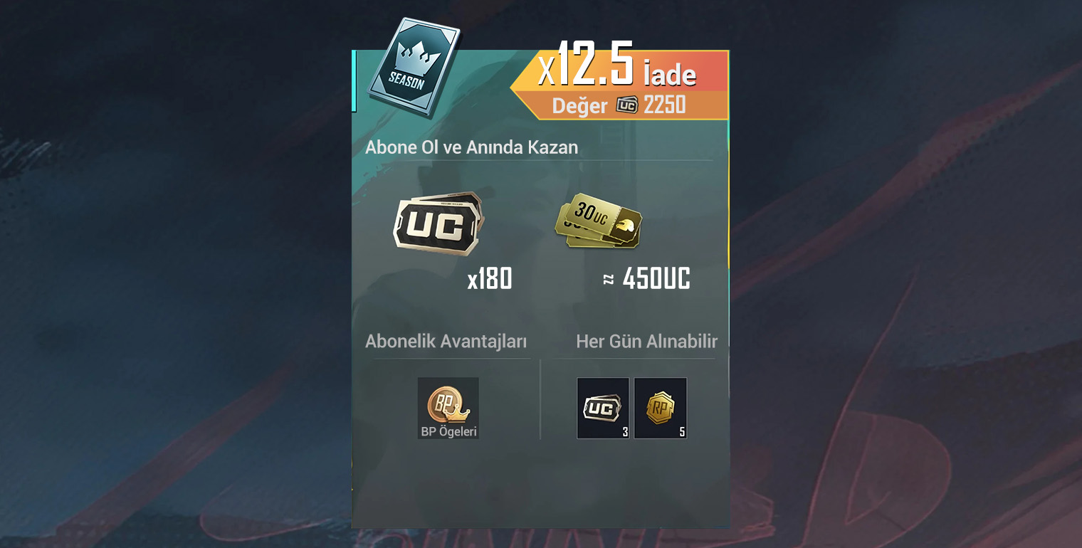 Pubg Mobile Prime 3 Aylıq 