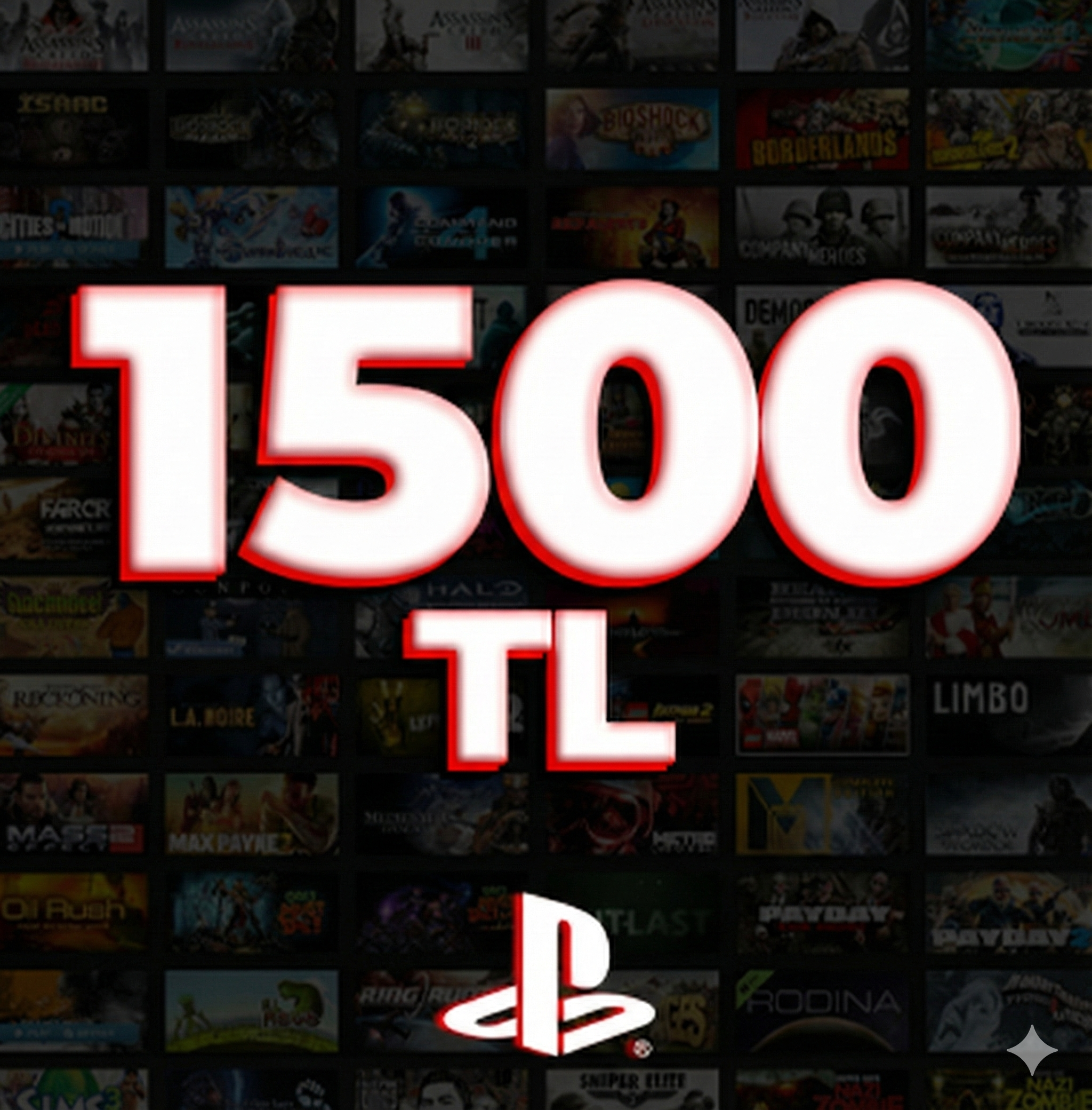 Sony Play Station Store 1500 TL Hediye Kartı